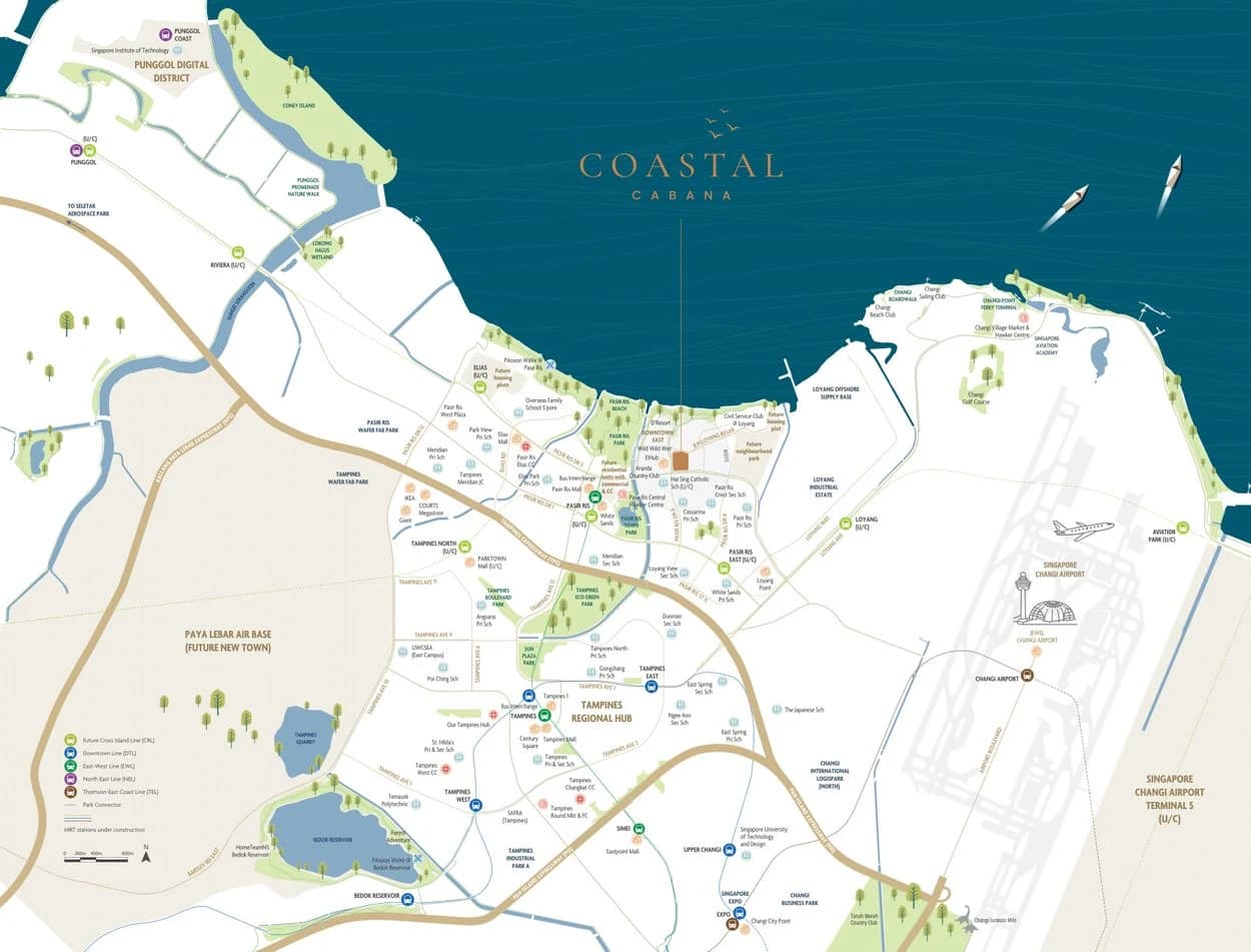 Coastal Cabana site plan — Location map