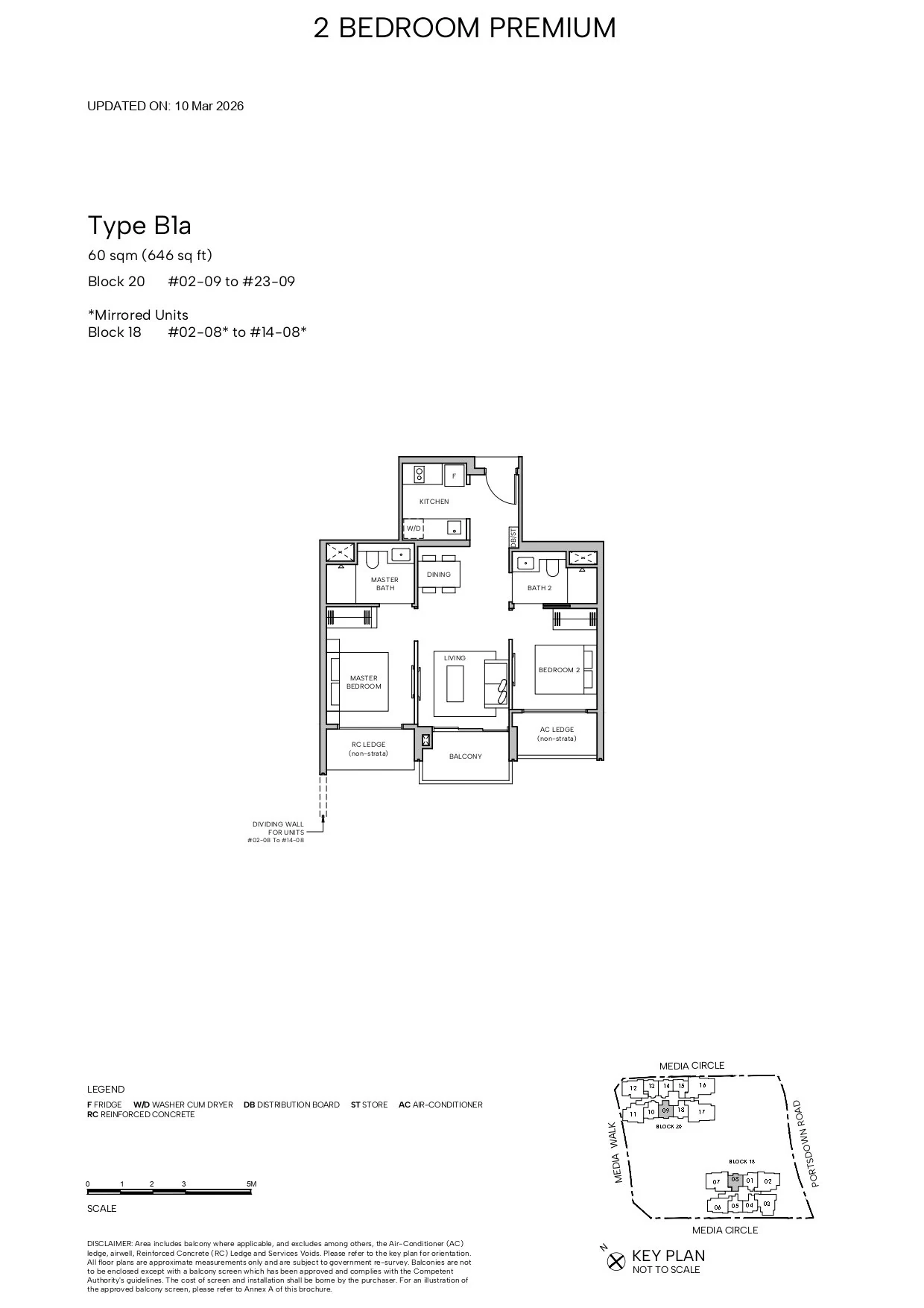 Hudson Place Residences floor plan — B1a