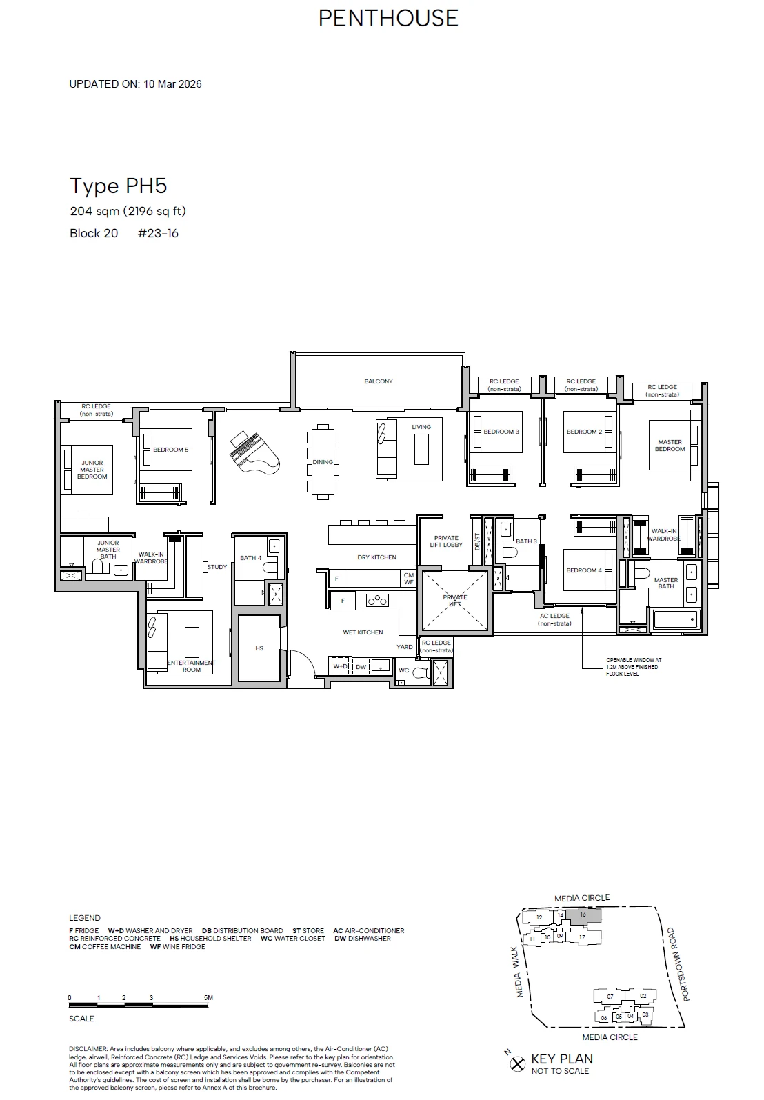 Hudson Place Residences floor plan — PH5