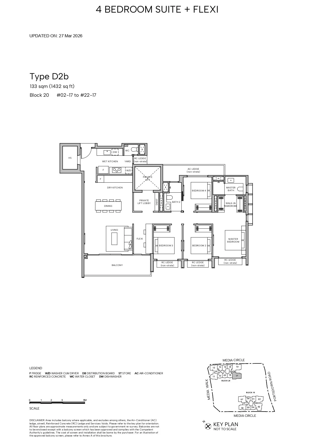 Hudson Place Residences floor plan — D2b
