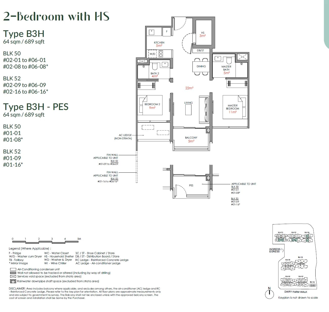 Narra Residences floor plan — B3H-PES