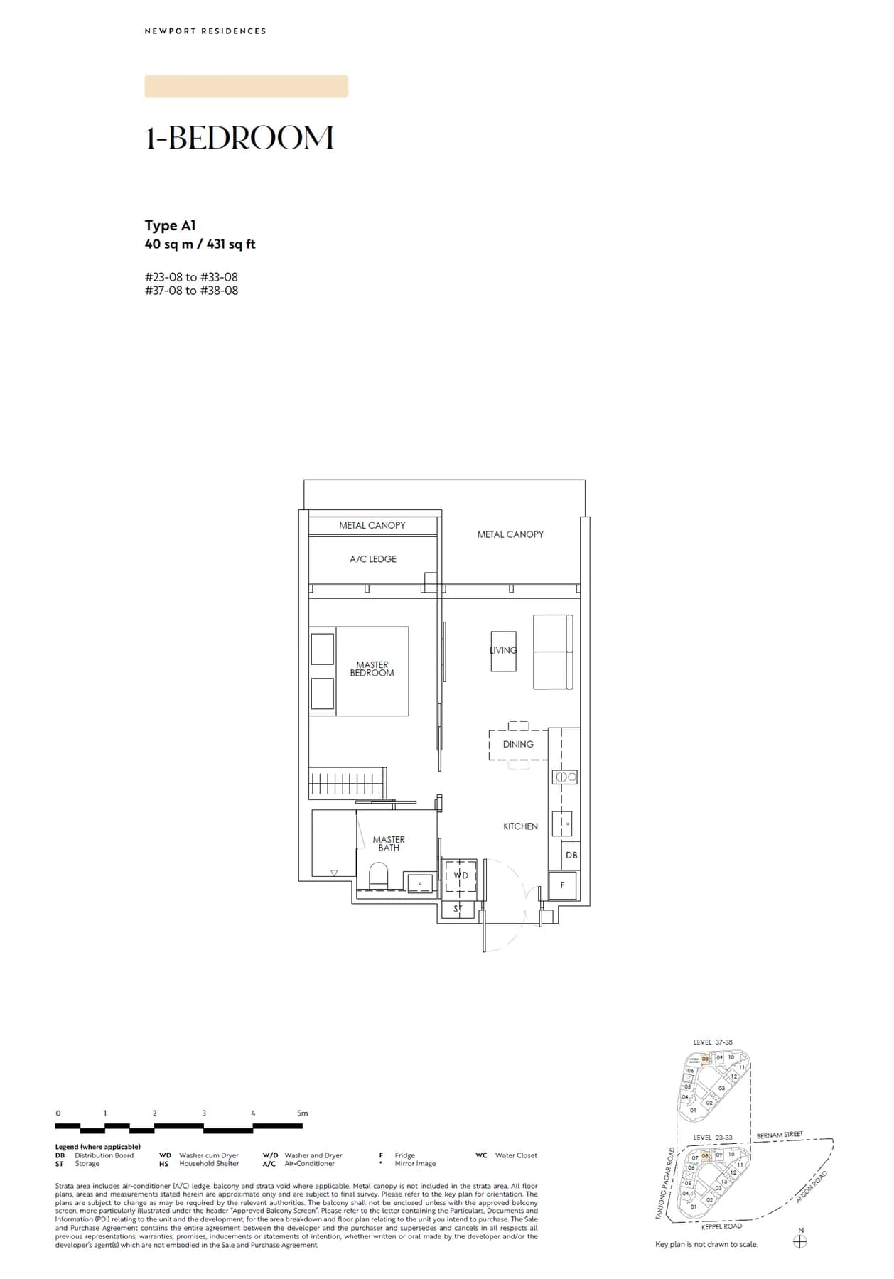 Newport Residences floor plan — A1