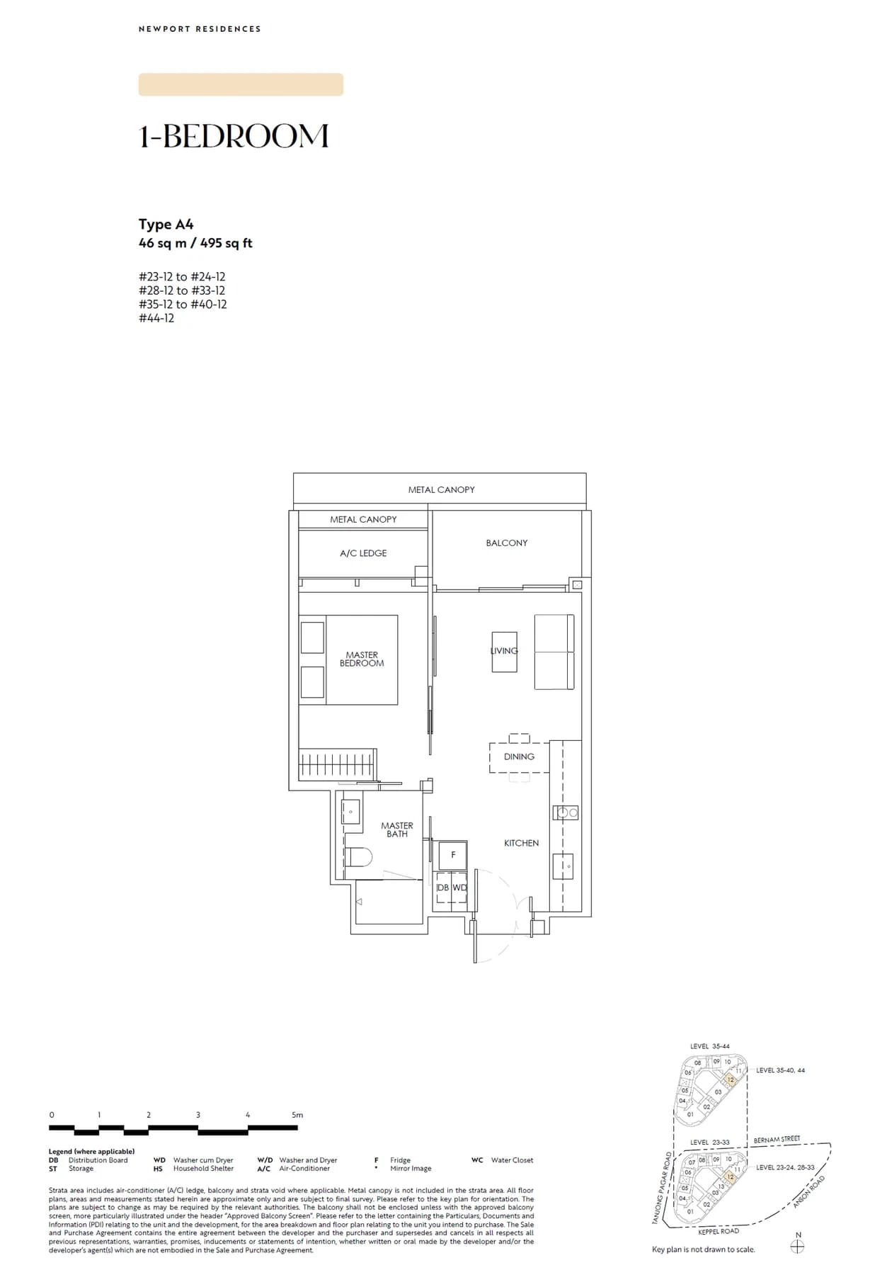 Newport Residences floor plan — A4