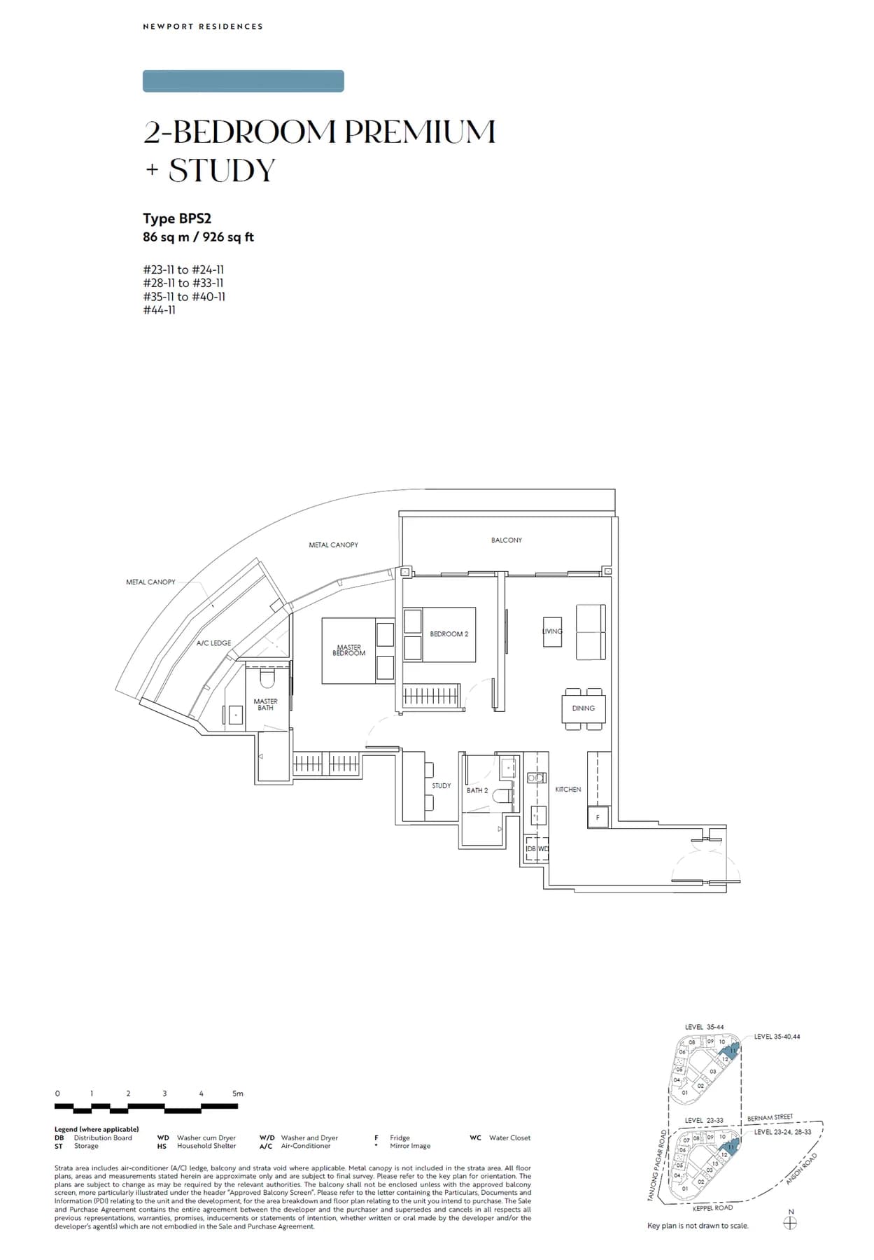 Newport Residences floor plan — BPS2