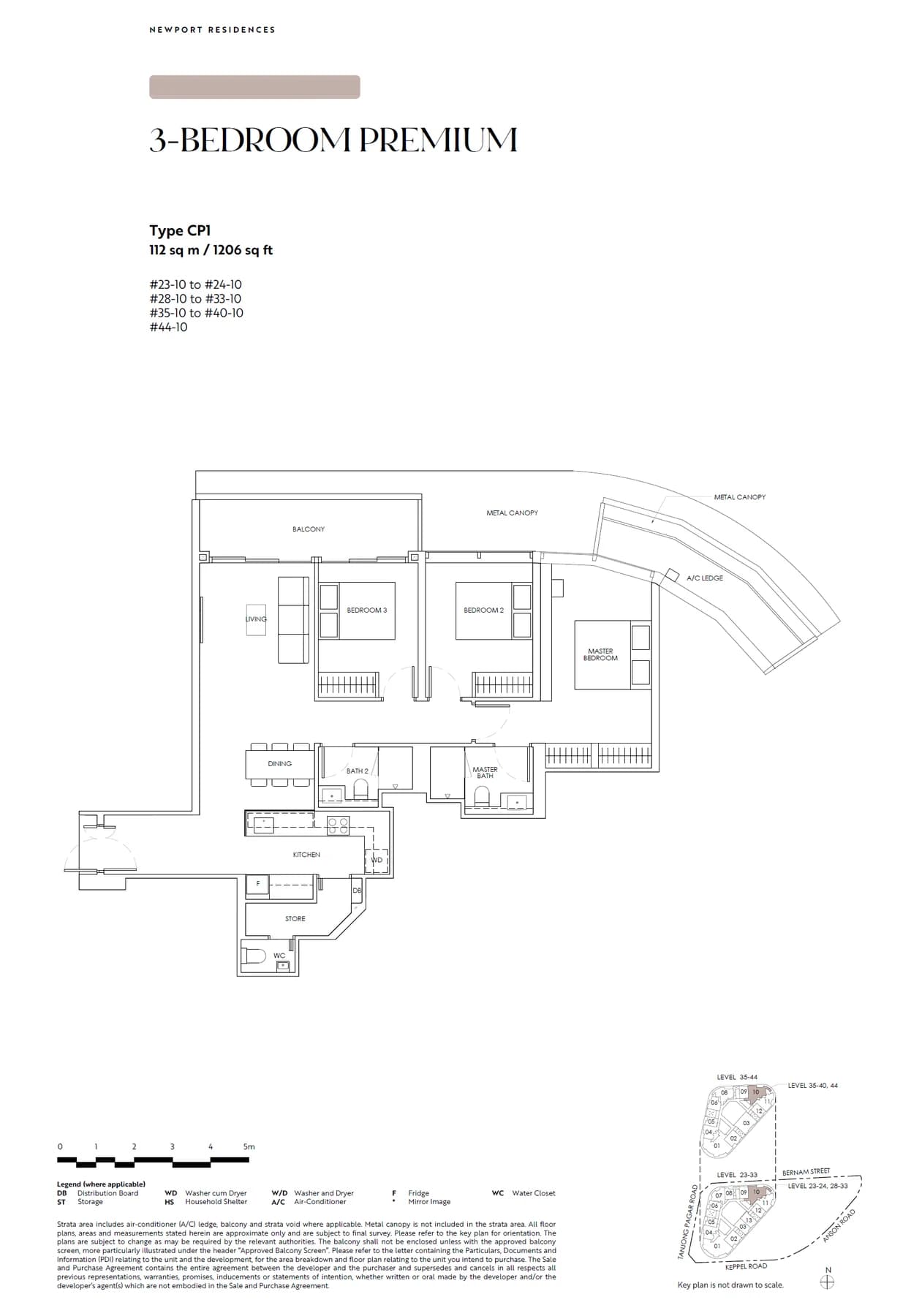 Newport Residences floor plan — CP1