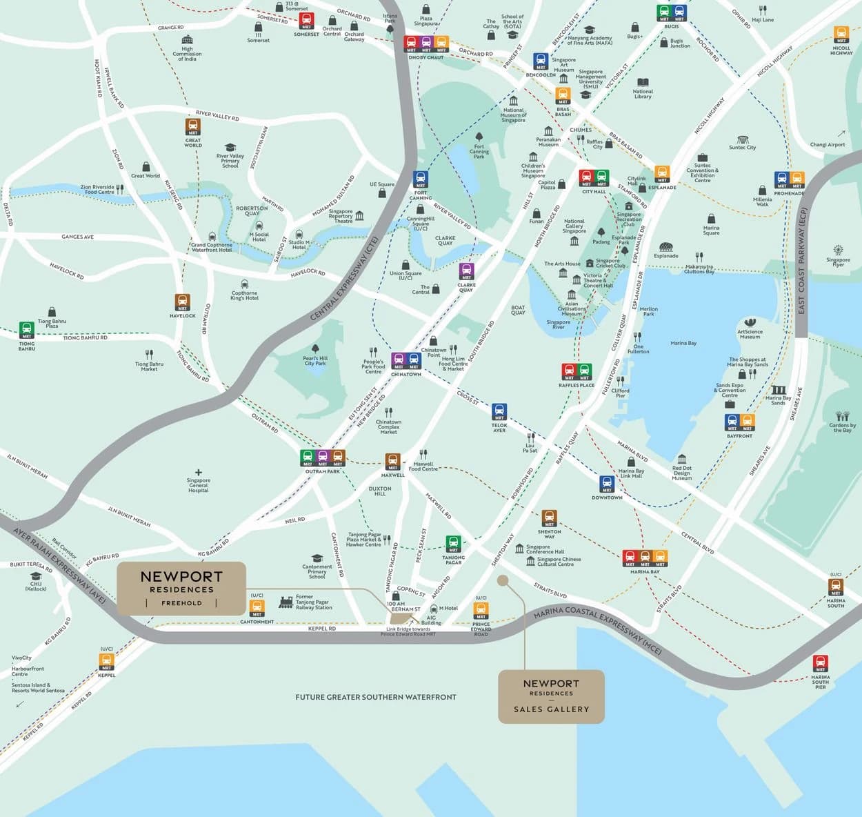 Newport Residences site plan — Location map