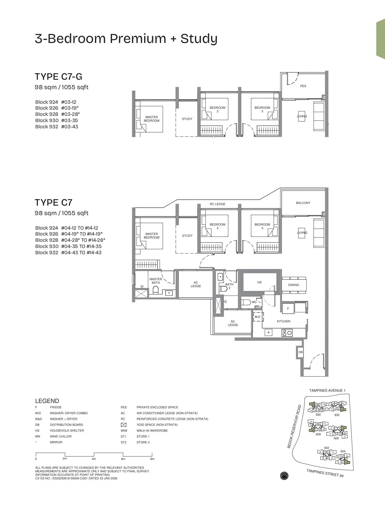 Pinery Residences floor plan — C7 / C7-G