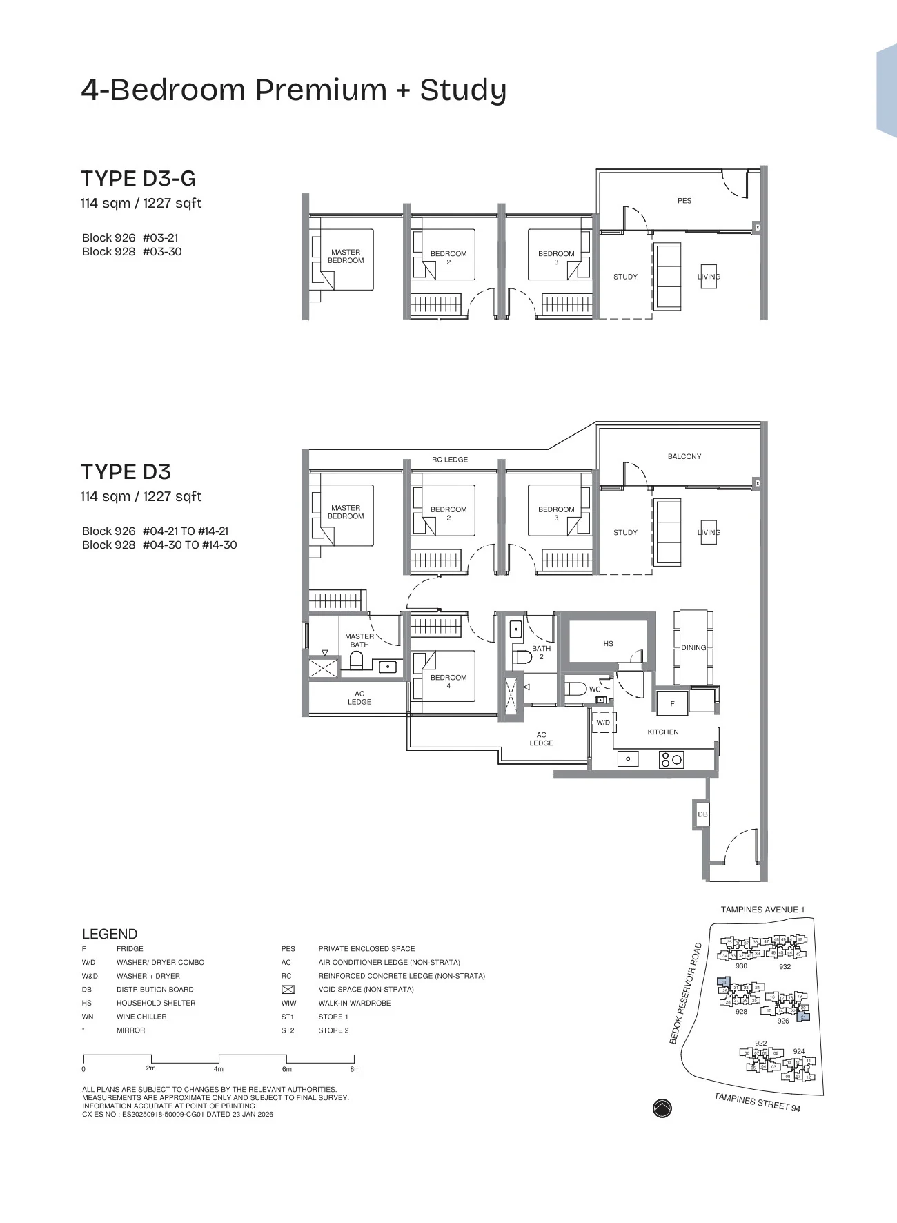Pinery Residences floor plan — D3 / D3-G