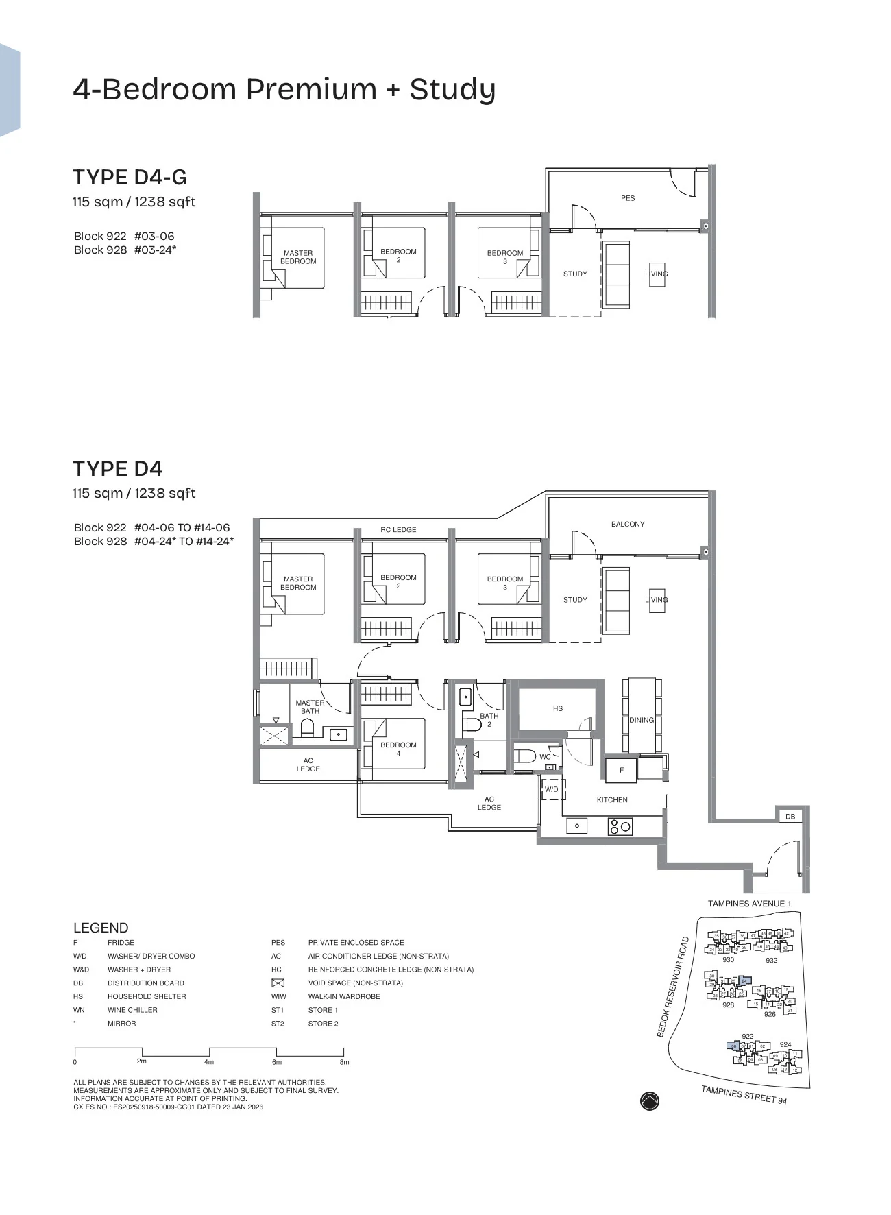 Pinery Residences floor plan — D4 / D4-G