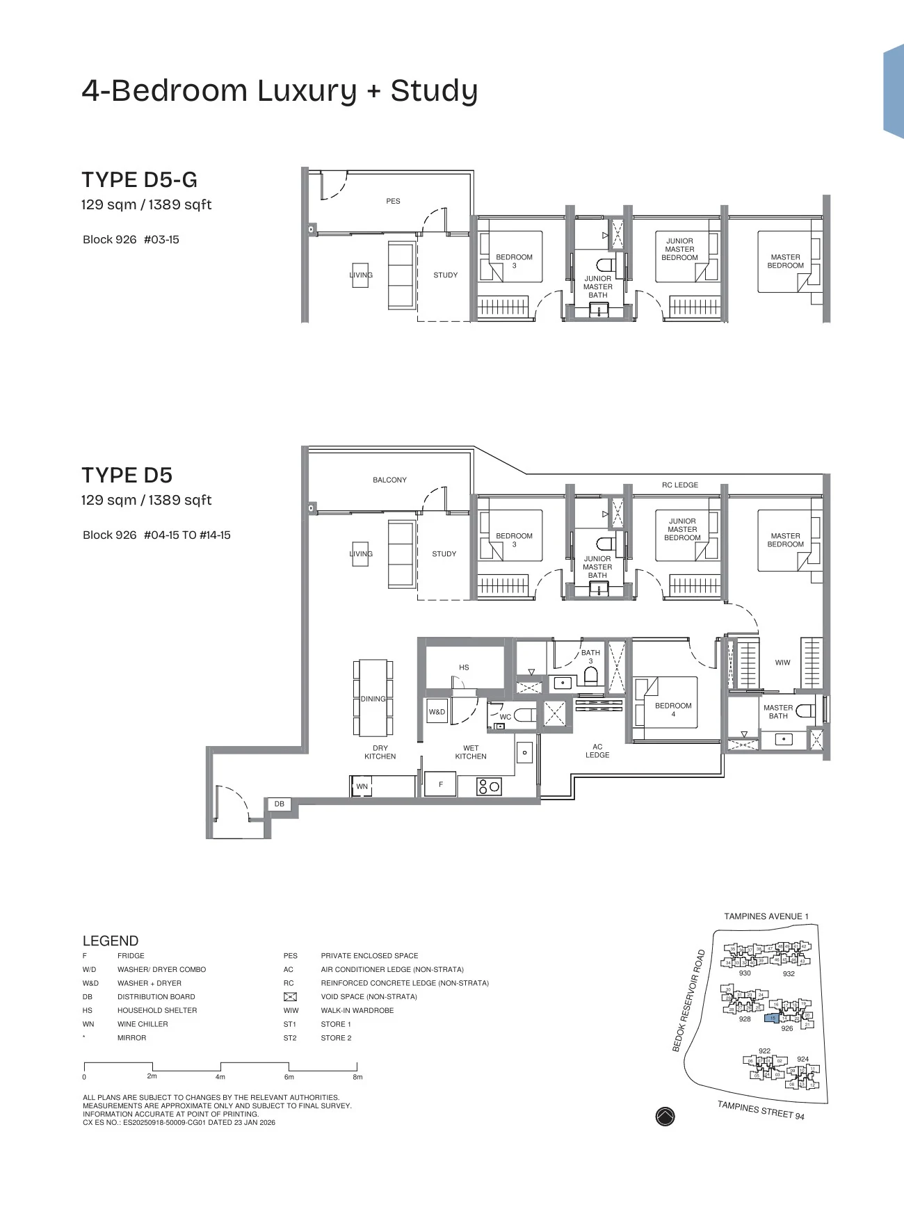 Pinery Residences floor plan — D5 / D5-G