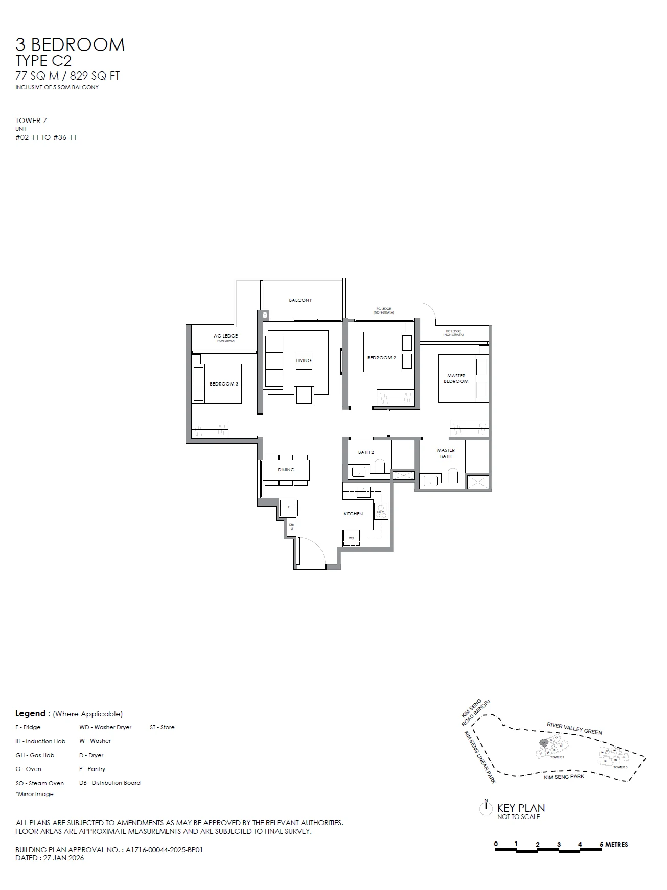River Modern floor plan — C2