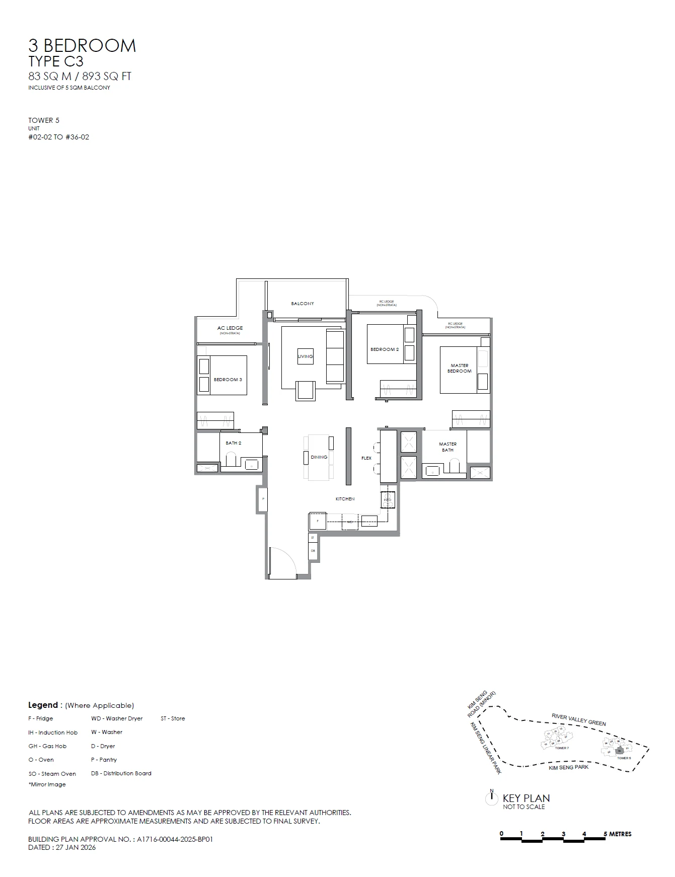 River Modern floor plan — C3