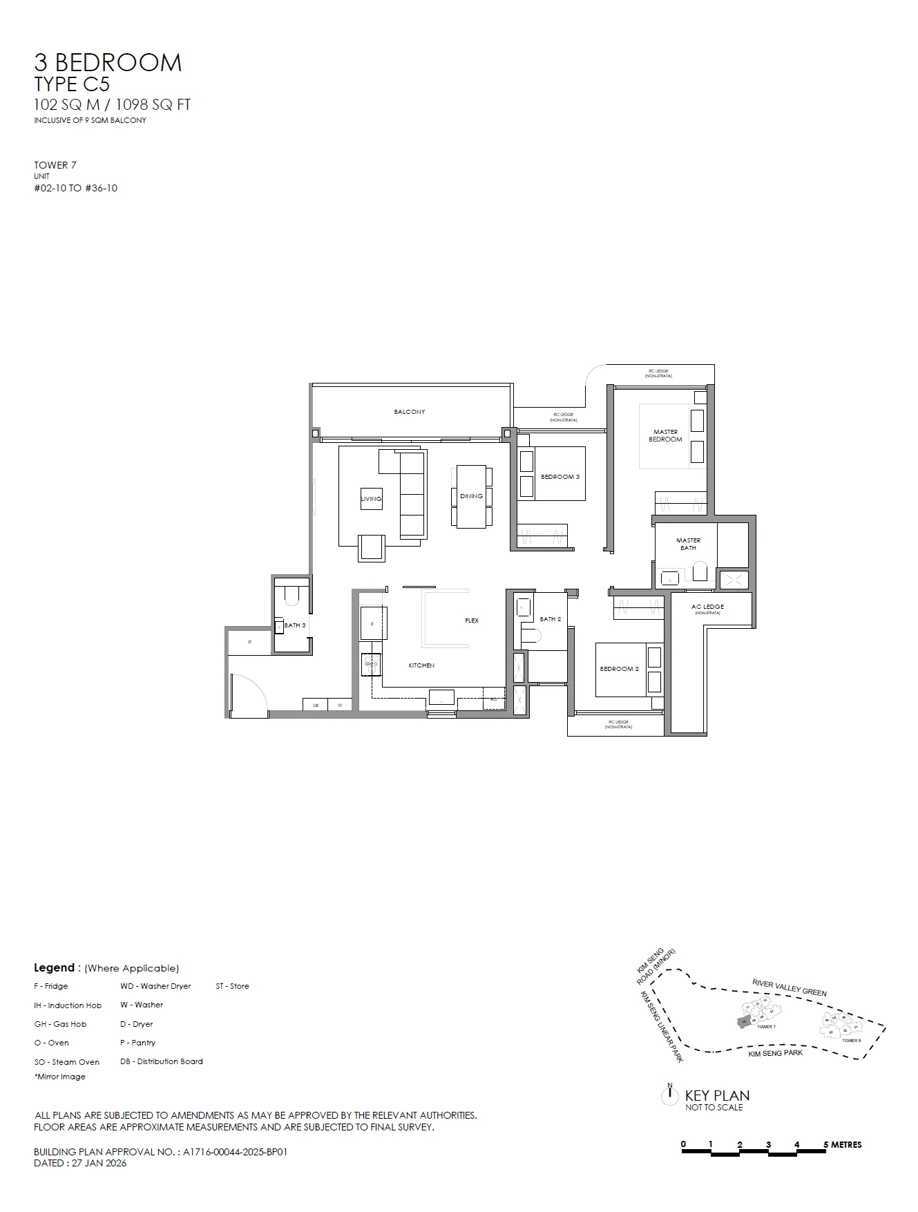 River Modern floor plan — C5