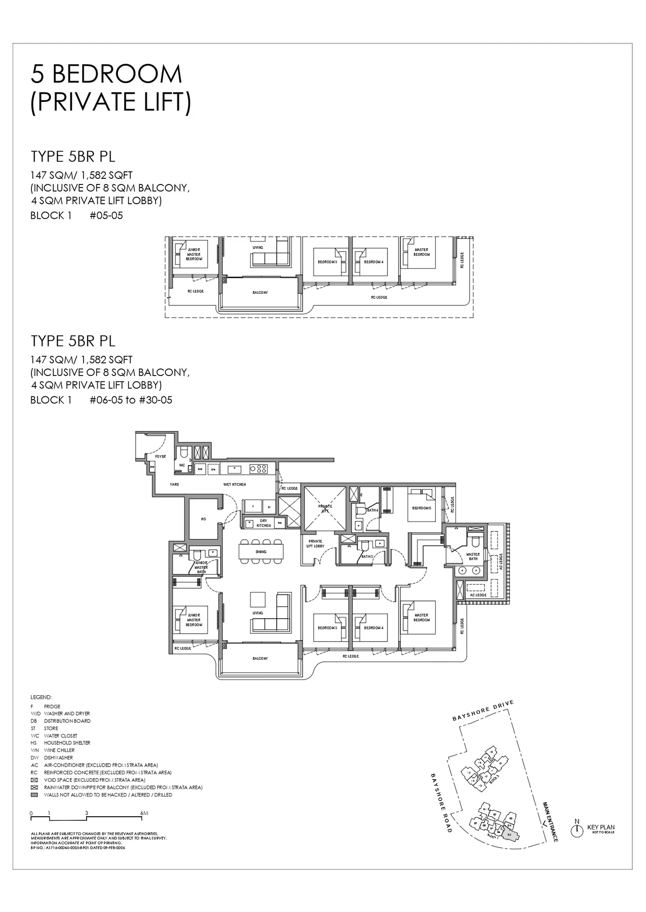 Vela Bay floor plan — 5BR PL